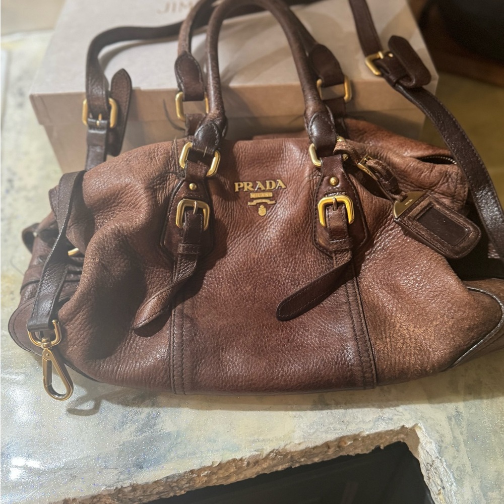 Prada Brown Leather Handbag